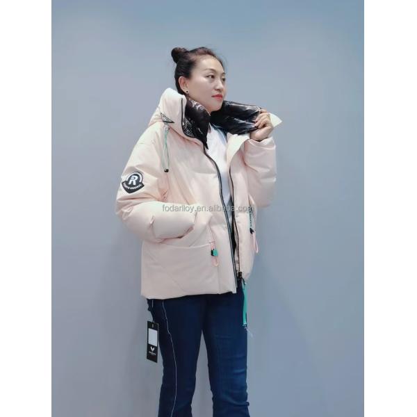 FODARLLOY F22531 Beige Ladies Warm Hooded Cotton-padded Clothes Women Slim Long Winter Jackets Women Coats