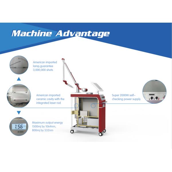 Q-t Switched N-D Yag Laser for tattoo removal, skin rejuvenation and skin whitening, pigmentation removal