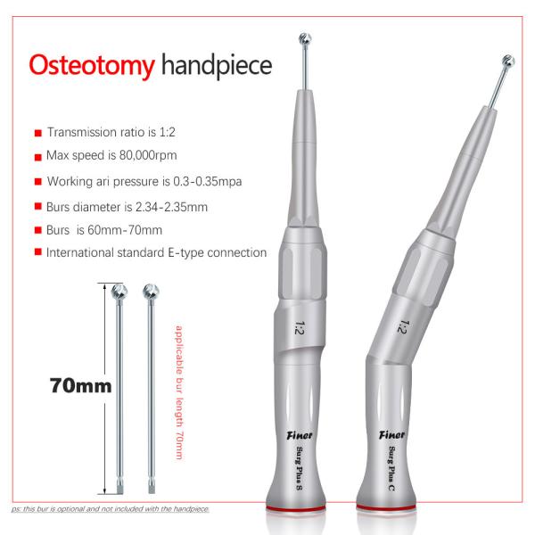Handpiece angular cirúrgico dental osso de 20 graus que recolhe a cavidade que levanta o Osteotomy lombar OTORRINOLARINGOLÓGICO Handpiece da cirurgia