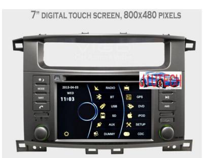 Car Stereo for Toyota Land Cruiser 100 1998-2004 Radio DVD Headunit GPS SatNav Navigation