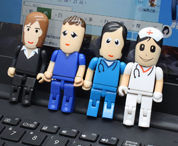 Доктор Нянчить Усб Вспышка Управлять, ручка Пендриве 32ГБ памяти робота мультфильма медицинская