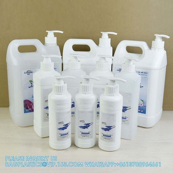 Liquid Detergent Plastic Hand Wash Bottle With Tube Pump Refillable Plastic Pump Bottles with Travel Lock