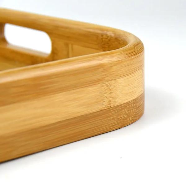 Square Odm Bamboo Tea Tray Fruit Coffee Serving Party Dinner Plates