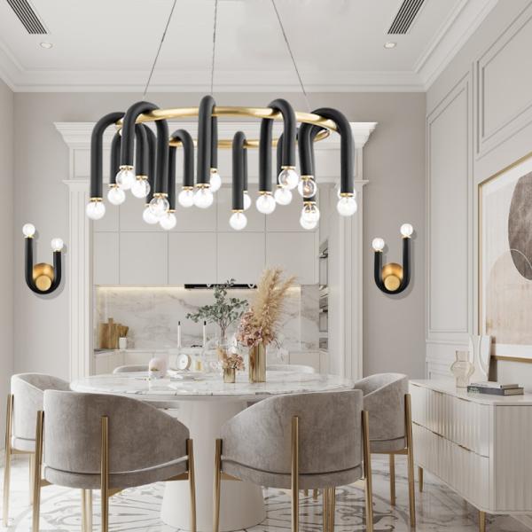 Whit 20 Chandelier Postmodern Creative U-shaped lustre industrial Chandelier(WH-MI-118)