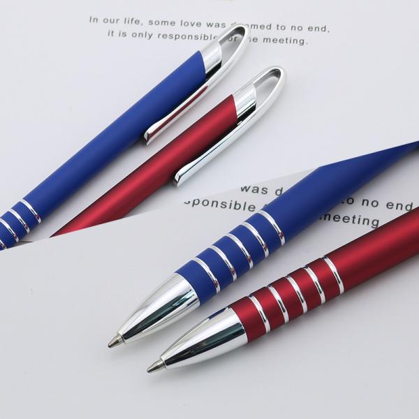 Bureau d'affaires stylo à bille mat pressé en métal imprimer logo écriture fluide stylo à bille cadeau