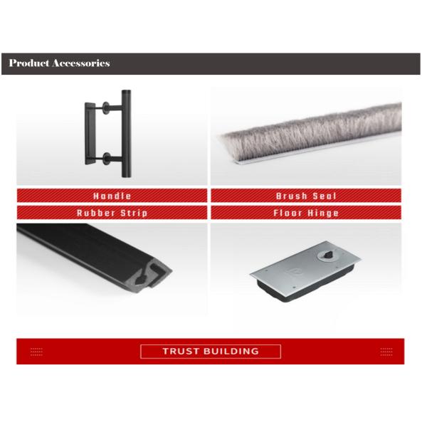 Reflective Double Glass Aluminium Swing Door Aluminium Spring Doors for Hotel Lobby