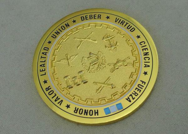 Valor Honor Personalized Coin , 3D By Zinc Alloy Die Casting And Gold Plating