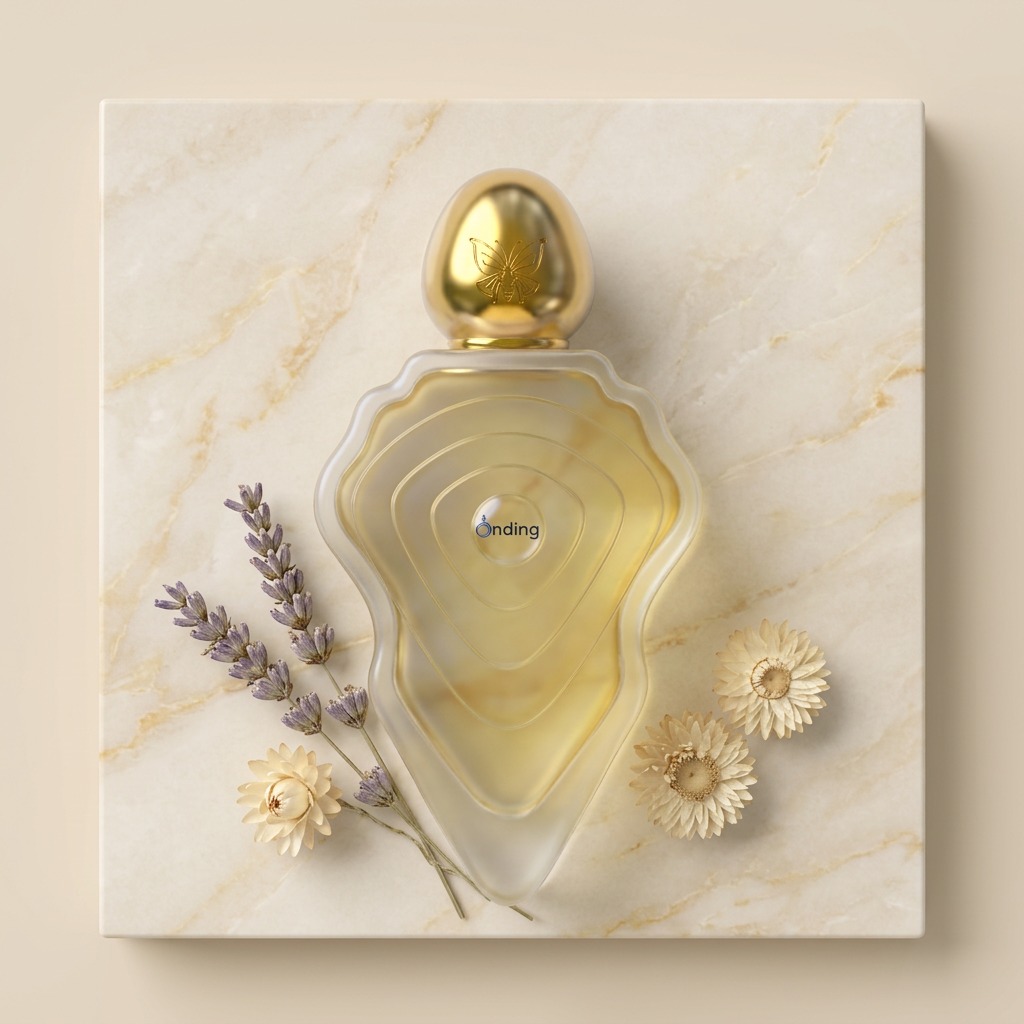 100ml Glass Perfume Bottle Empty Unique Irregular Shape Round Cap Crimp Neck