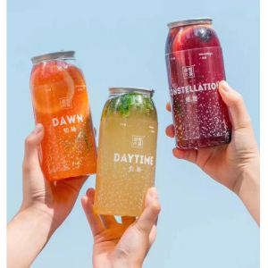Favorite sealed Plastic Cans Plastic Beverage Cans Pet Can with Easy Open Lid with Good Quality
