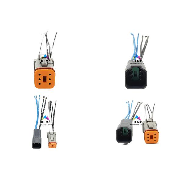 Excavator Accessories Are Suitable 312B 320B Refueling Door Motor Motor 6 Wire Harness Plug