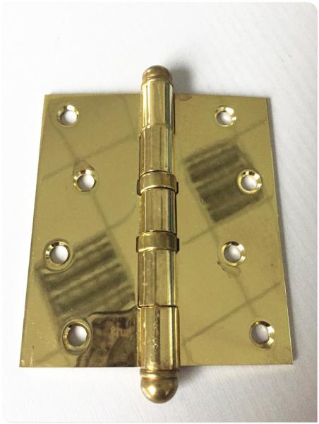 Round Ball Tip Heavy Duty Door Hinges Ball Bearing Golden Polished 3.0mm