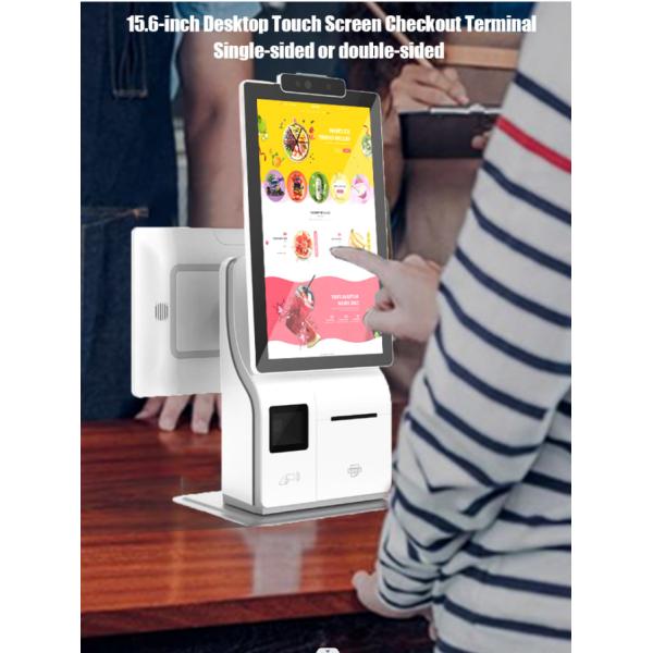 Desktop 15.6 Inch Self Service Kiosk Touch Screen For Retail Catering Hospitality