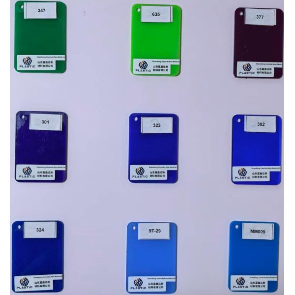 Colored acrylic sheets, cast acrylic sheets, specifically for outdoor advertising