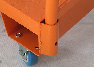 Тяжелая емкость погрузки подводных лодок платформы тележка с бриллиантовой протекторной палубы, 6 колес съемный контейнер