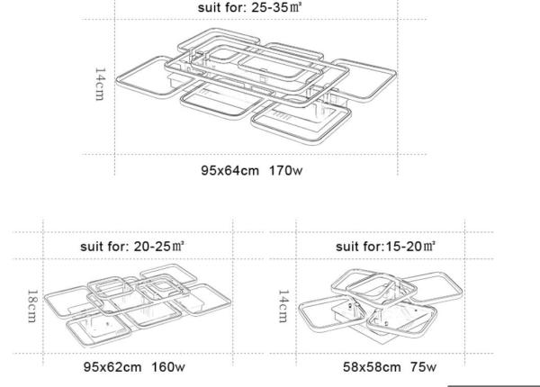 Led kitchen ceiling light fixtures Acrylic lampshade for Indoor home Lighting Fixtures (WH-MA-113)