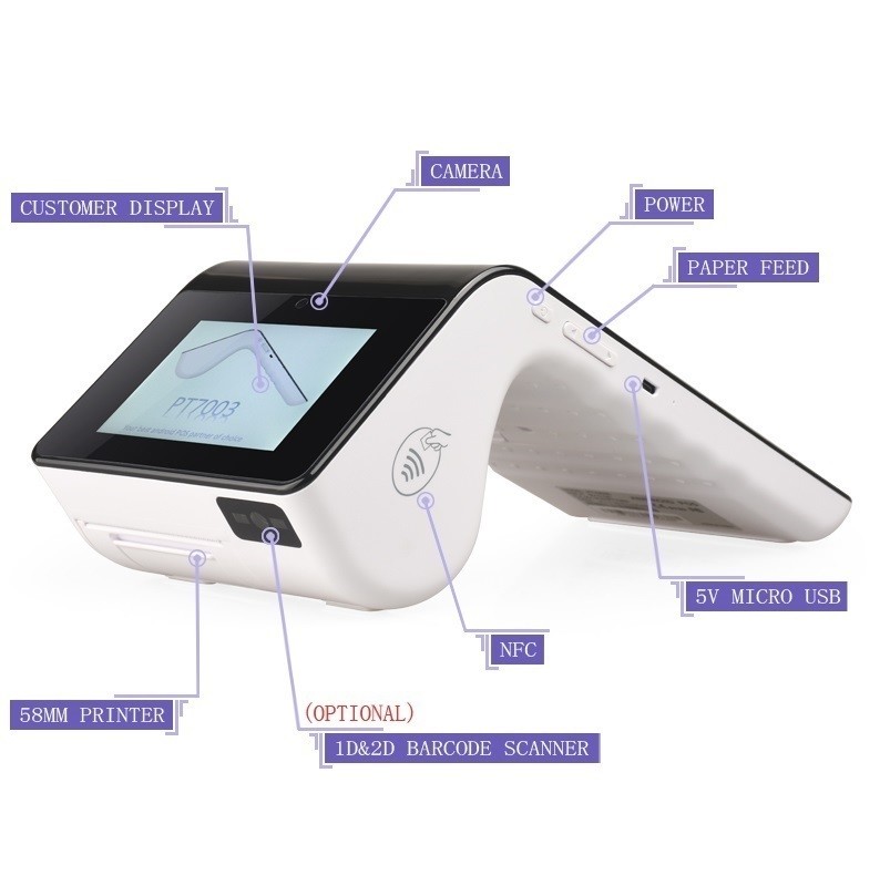 NFC Android Mobile POS Devices Terminal System For Cellphone