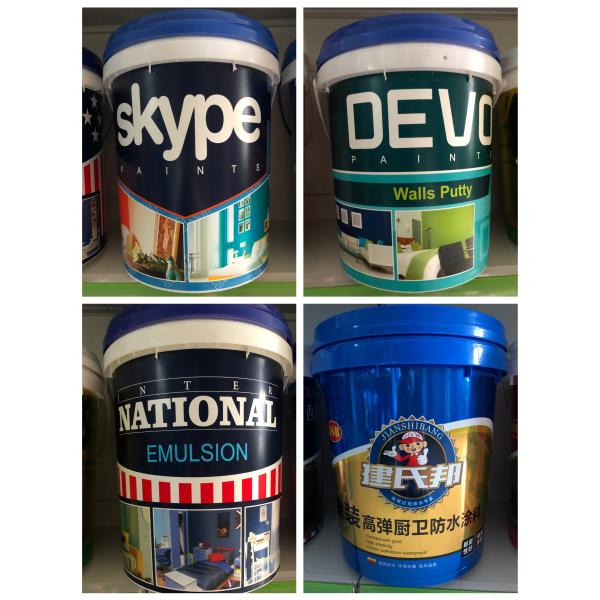 Пластиковое ведро для смазки 16 кг с водонепроницаемой краской