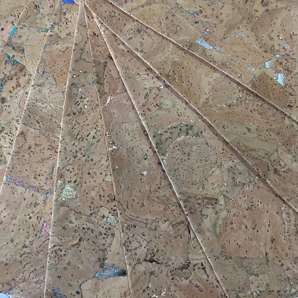 Crease Resistant Cork Leather Fabric Strong Peeling Degree Soft Touching