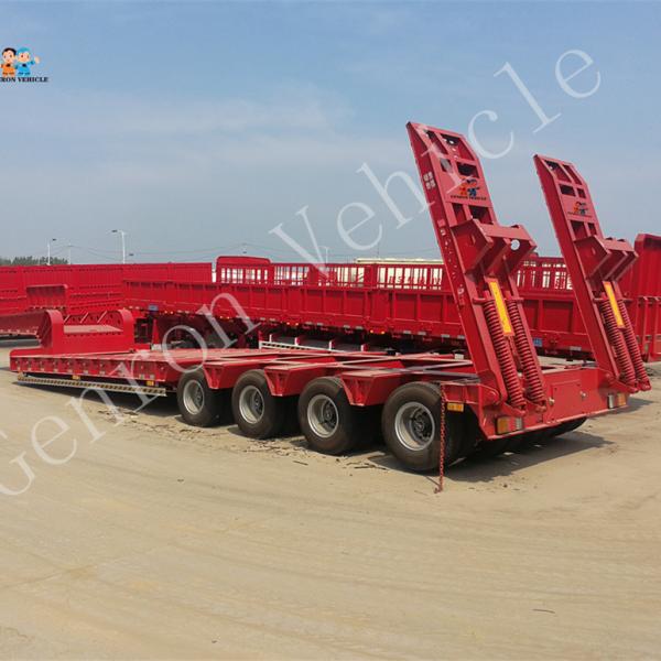 140 Ton Heavy Duty 4 Lines 8 Axles Low Bed Semi Trailer Truck Carry XE1250 Excavators