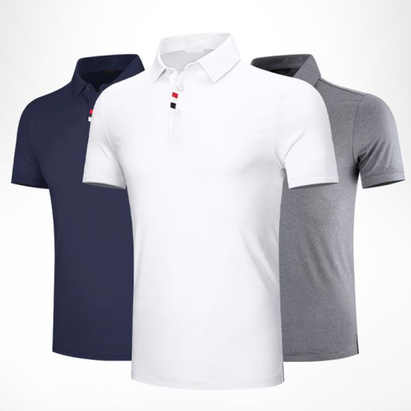 Men's Summer Golf Short Sleeve T-Shirt, Breathable Quick Dry Functional Fabric Golf Apparel