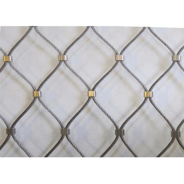 Rhombus High Tensile Steel Wire Mesh 7*19 / Ferrule Wire Rope Mesh Ultrasonic Bath