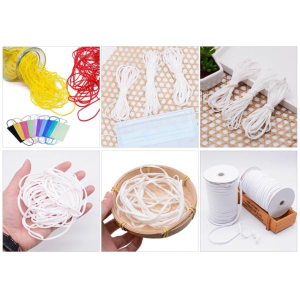 Белая плоская веревочка шнура Macrame 100m/Roll 5mm