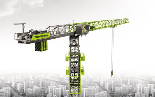Hot Zoomlion 10t 70m Jib Length Flat-Top Hydraulic Tower Crane T7015-10e Cheap Price