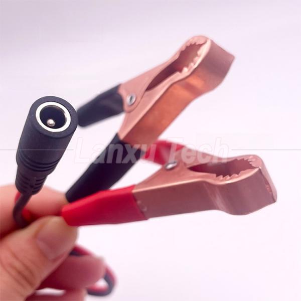 Jack à courant continu mâle femelle 5,5x2,1 mm à Alligator Clips Chargeur de voiture câble d'alimentation électrique