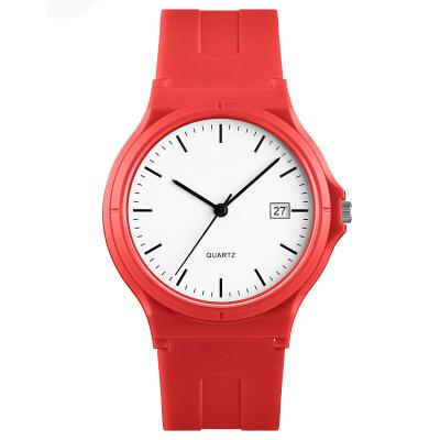 Minimalist Slim Band Quartz Movement PU Plastic Lady Watch 1449