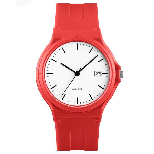Minimalist Slim Band Quartz Movement PU Plastic Lady Watch 1449