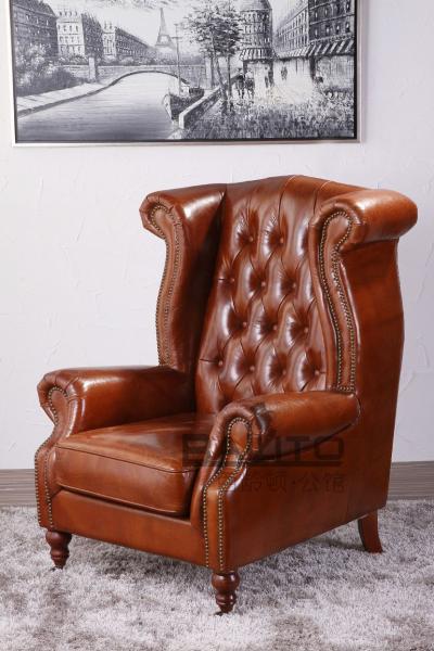 classical British style leather leisure sofa chair furniture,#2033