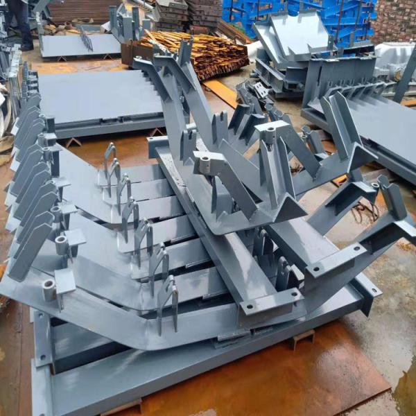 Self Aligning Conveyor Idler Bracket Steel Support Frame For Belt Systems