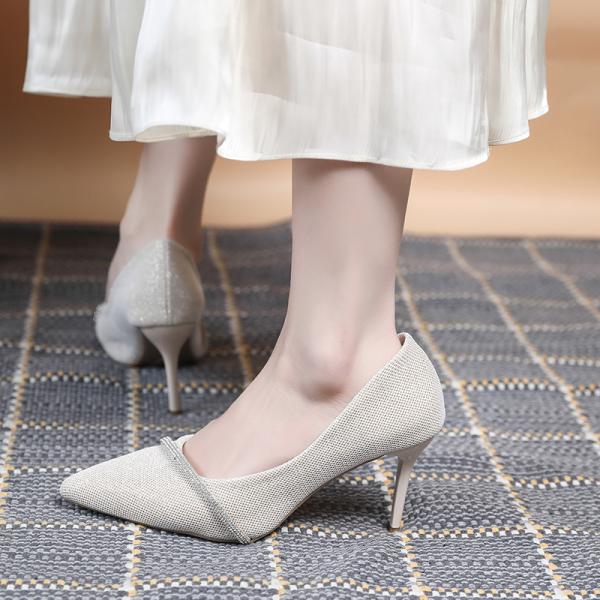 Shiny Luxury High Heels Shoes Rhinestone Business Lager Size Ladies Summer Wedding