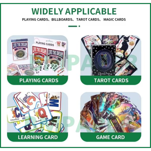 280GSM 310GSM Черный Синий Ядро Покер Джамбо Бумажная доска для игровых карт 65 см