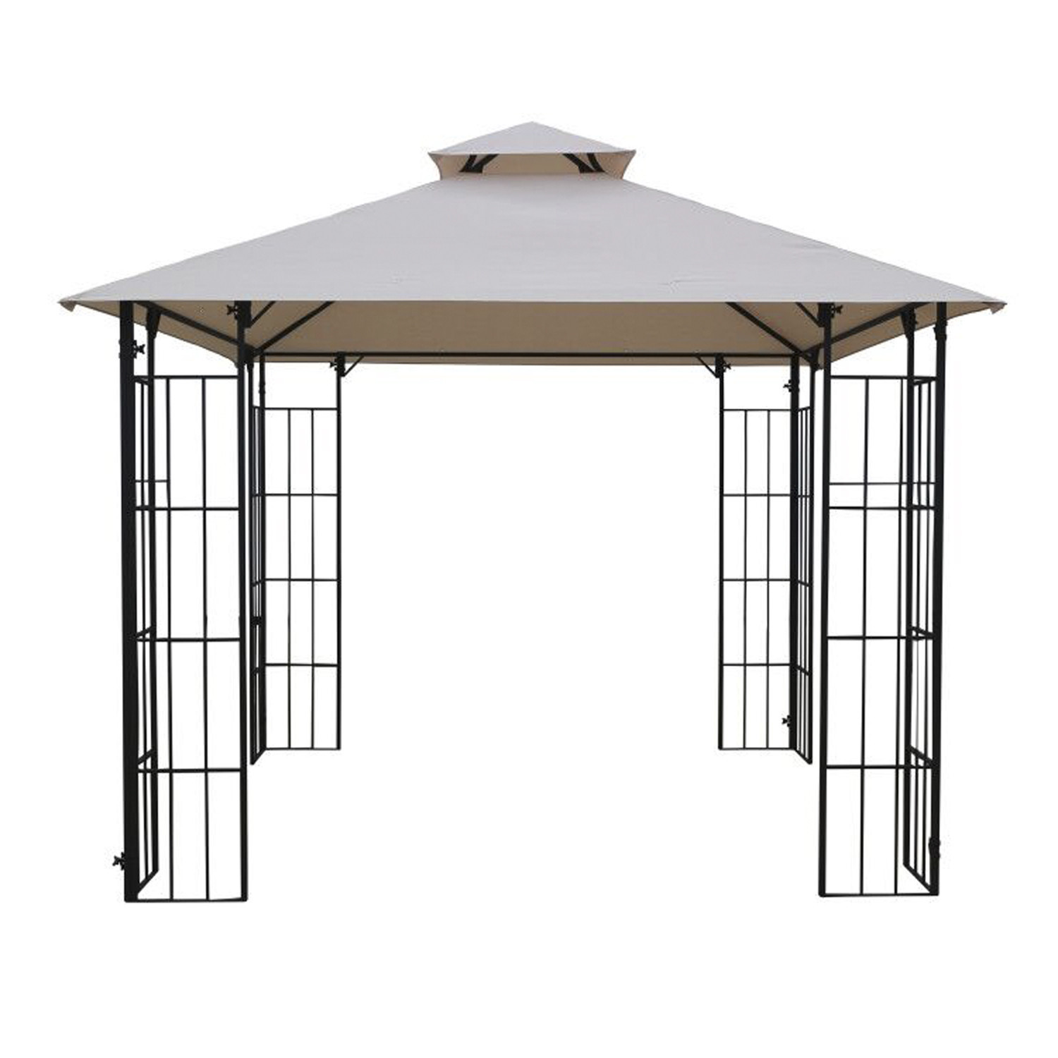 Polyester Fabric D300 x W300 x H280cm Grill Gazebo Replacement Canopy for Patio Shelter