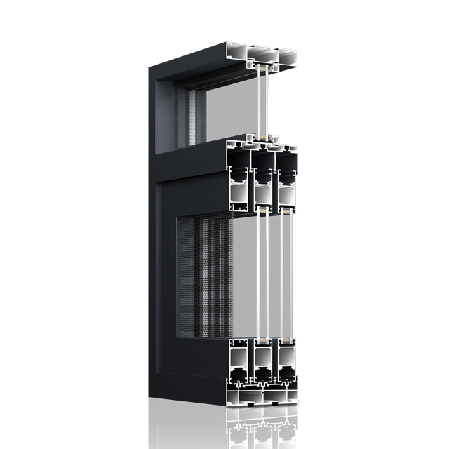 Explosion Proof Heat Insulation Glazing Outside Heavy Duty Aluminium Sliding Doors
