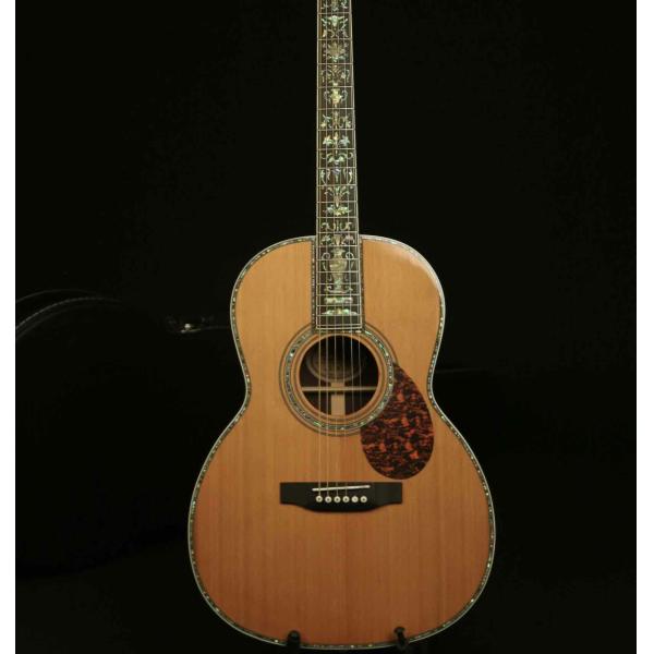 Custom Full Solid Wood Handmade Acoustic Guitar India Rosewood Real Abalone Binding