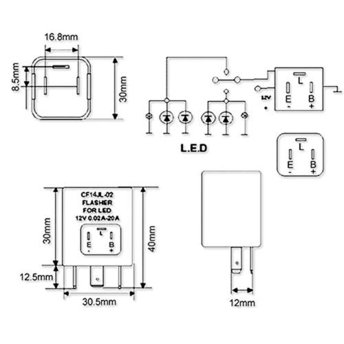 Микро- электронный светосигнализатор приведенный для шариков регулируемые 60 поворотников Led - 120 раз