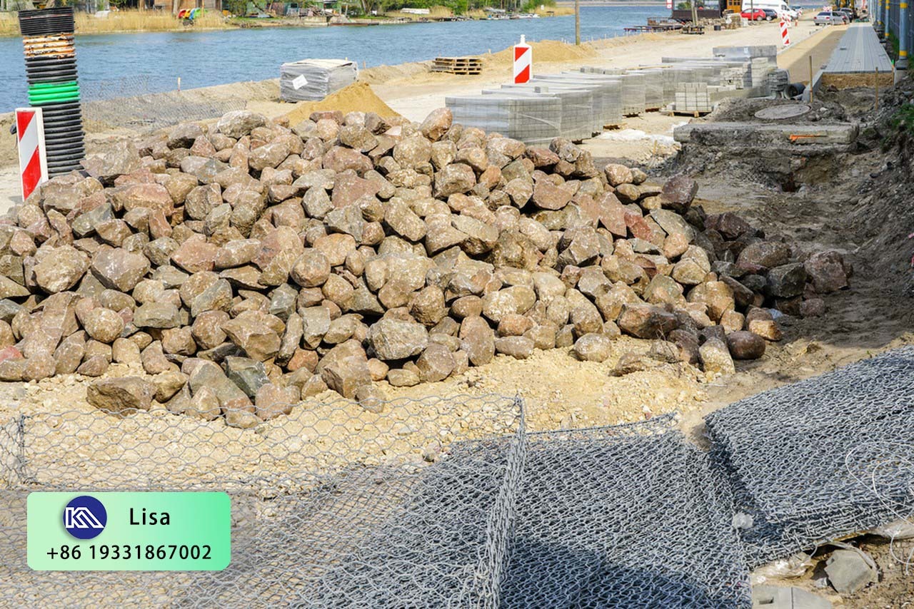 Wholesale Price Slope Protection 2x1x1m PVC Crimped Woven Hexagonal Gabion 80x100mm Durable Galfan Galvanized Gabion Box Basket
