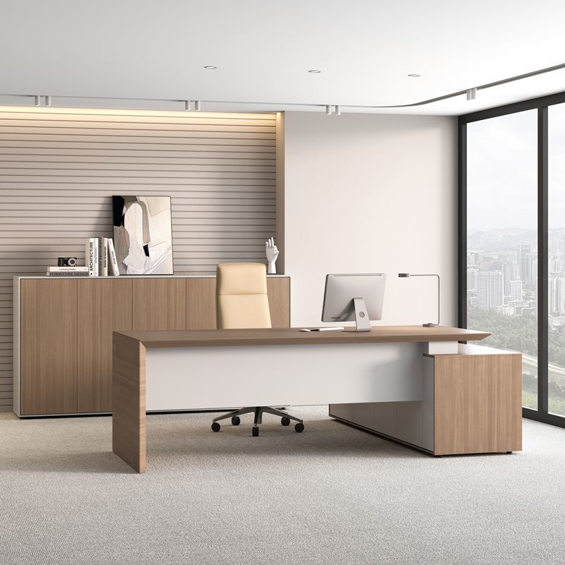 ISO9001 L Shaped Executive Office Desk Commercial Executive Office Table