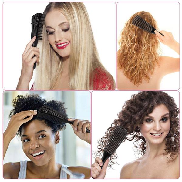 Detangling Hair Brush Curly Bristle Nylon Tooth Adjustable Hair Styling Brush