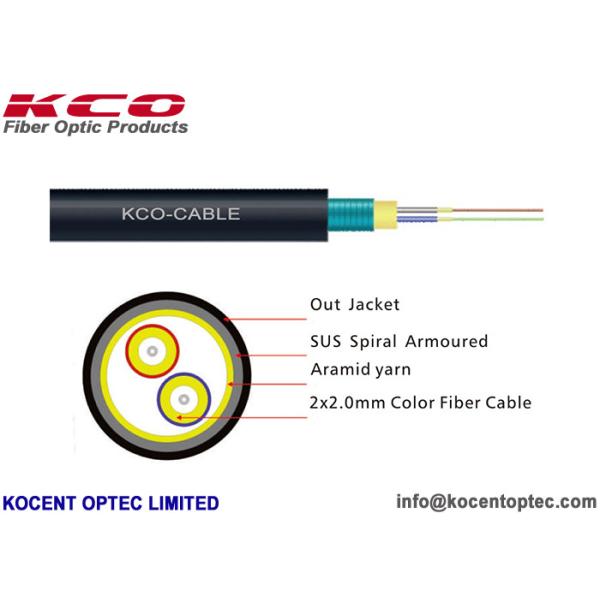 Armored Optical Fiber Cable FTTA 7.0mm Diameter G657A Fiber TPU LSZH Material for Outdoor Field Applications