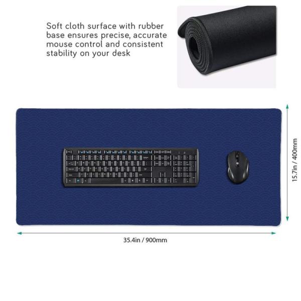 Computer Accessories XXL Rubber Base Desk Mat with Stitched Edges Keyboard Mouse Mat Desk Pad