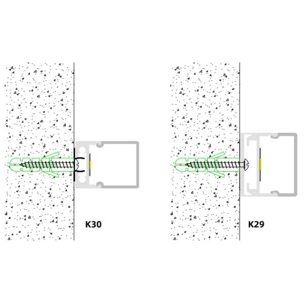 Профиль высокие 27mm прокладки СИД ПК ширины 20mm PMMA алюминиевый 6063 T5