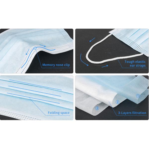 Disposable EN 14683:2019 Type IIR Surgical Nose Mask