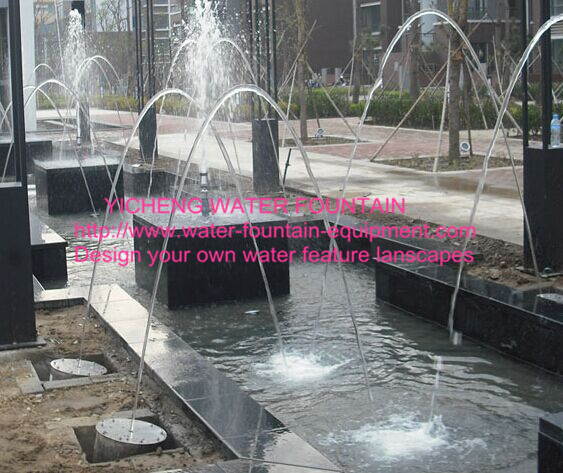 Decorative Jumping Jets Water Fountain Equipment Cut Down Water Column