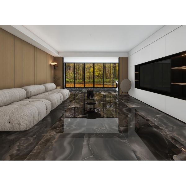 600x1200mm Modern Style Gray Marble Ceramic Floor Tiles for Bathroom and Interior Use