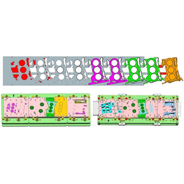 Junta de culata de estampado automotriz SUS430 Molde de inyección automotriz Millones de disparos