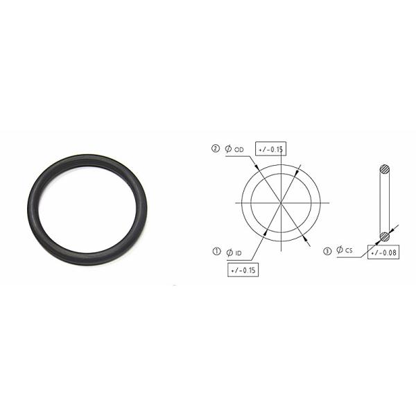 Anillo o negro del nitrilo de la resistencia NBR del combustible para la boca de espray de combustible