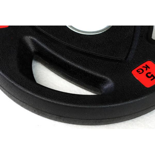 Rubber Coated 5cm Hole Fitness Weight Plates Standard Size For Gym Exercise